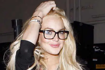 Lindsay Lohan Wearing Eyeglasses