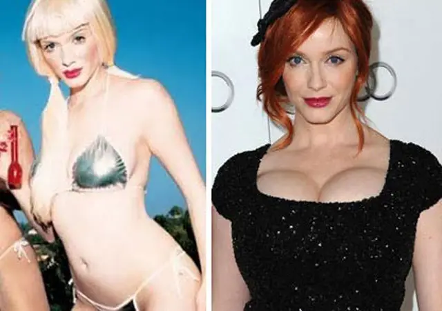 Christina Hendricks Breast Implants Plastic Surgery Before and After