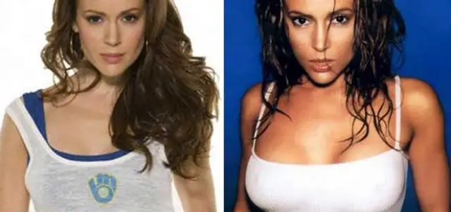 Alyssa Milano Breast Augmentation Plastic Surgery Before and After.